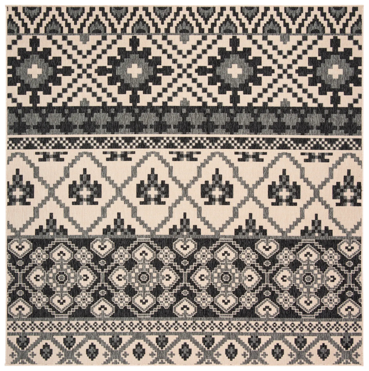 Safavieh Veranda 6'-7" x 6'-7" Rug in Beige / Grey