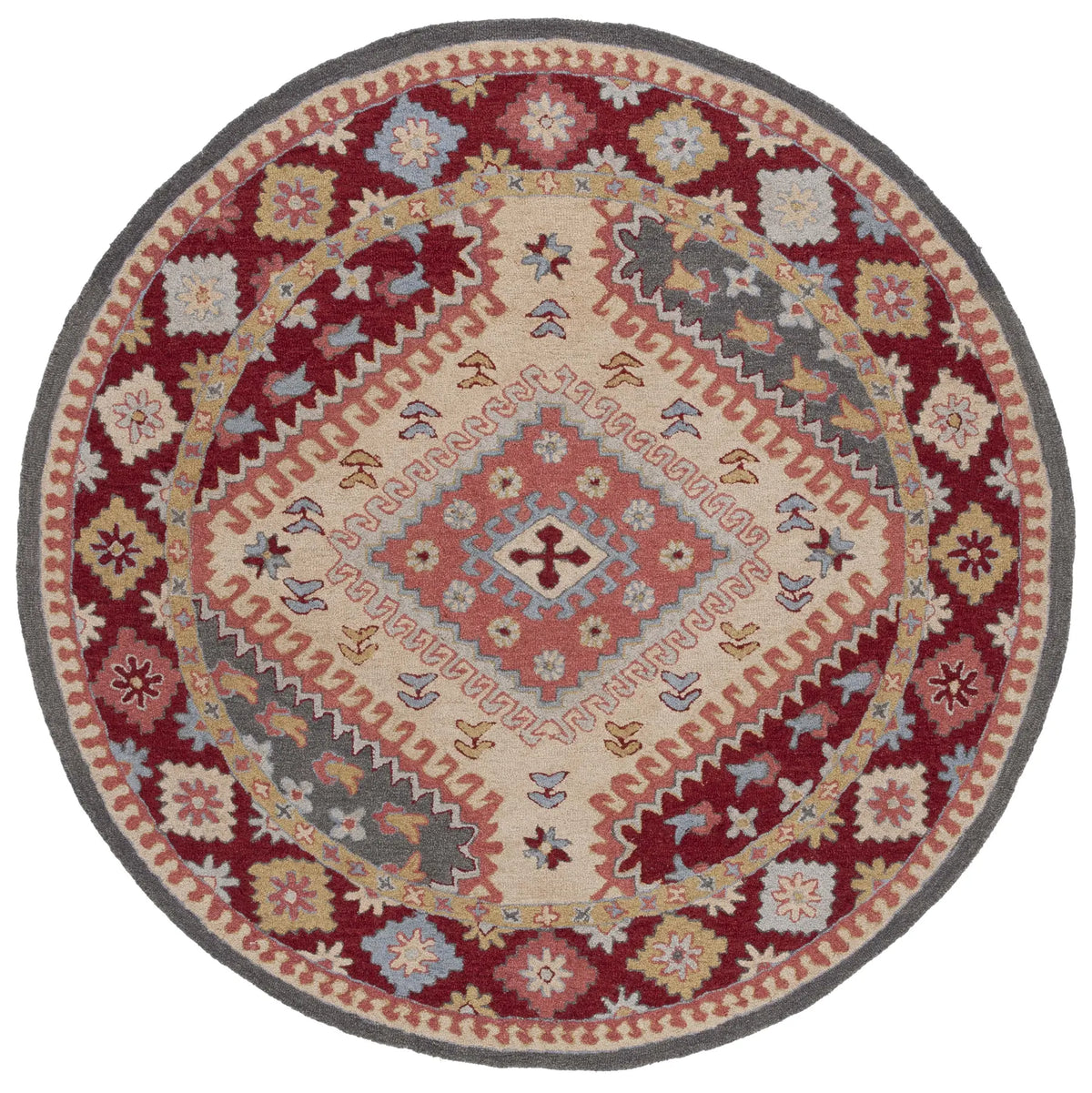 Safavieh Aspen 5'-0" x 5'-0" Rug in Red / Ivory