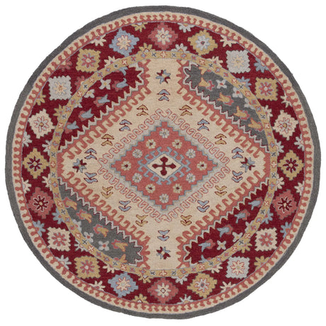 Safavieh Aspen 5'-0" x 5'-0" Rug in Red / Ivory