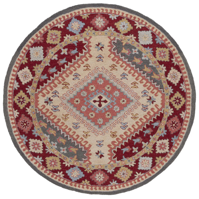 Safavieh Aspen 5'-0" x 5'-0" Rug in Red / Ivory