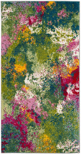 Safavieh Watercolor 2'-7" x 5'-0" Rug in Green / Fuchsia