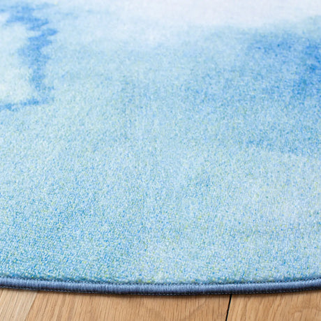 Safavieh Paint Brush 5'-1" x 5'-1" Rug in Blue / Lavender