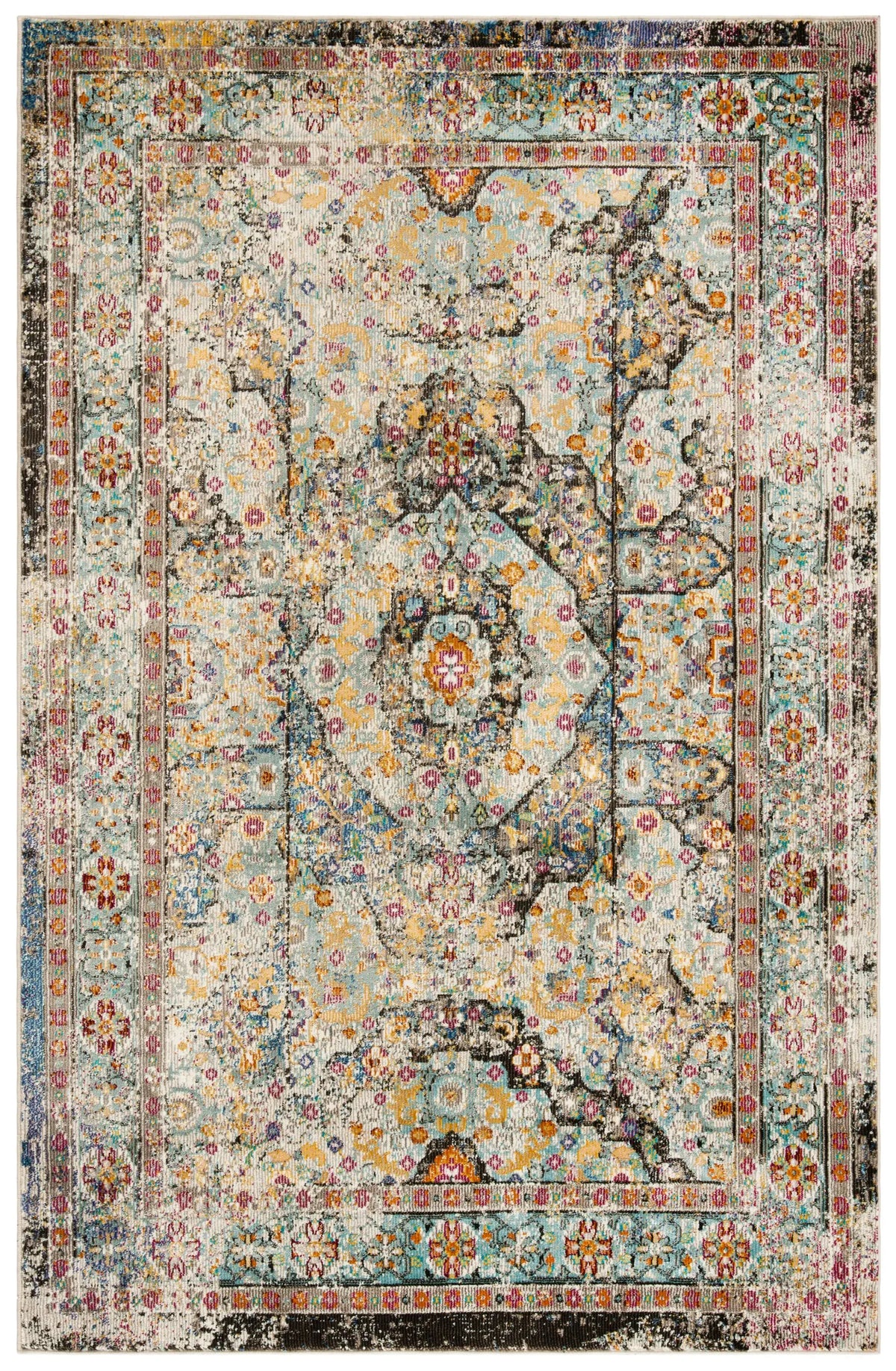 Safavieh Aria 4'-0" x 6'-0" Rug in Blue / Multi