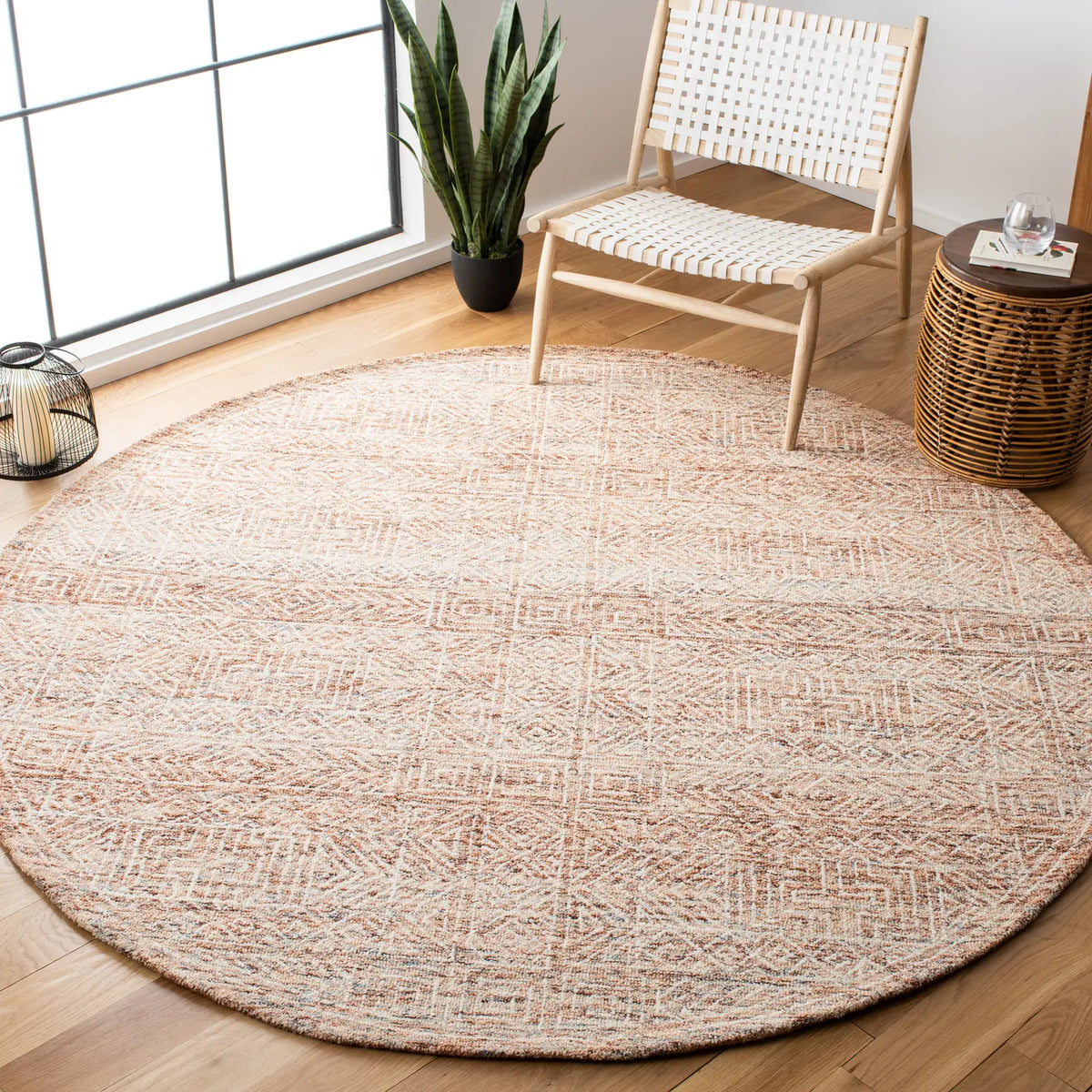 Safavieh Capri 7'-0" x 7'-0" Rug in Brown / Beige