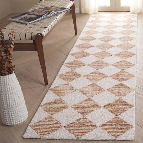 Safavieh Ebony 2'-3" x 9'-0" Rug in Rust / Ivory