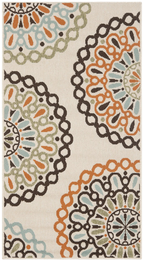 Safavieh Veranda 2'-7" x 5'-0" Rug in Cream / Terracotta