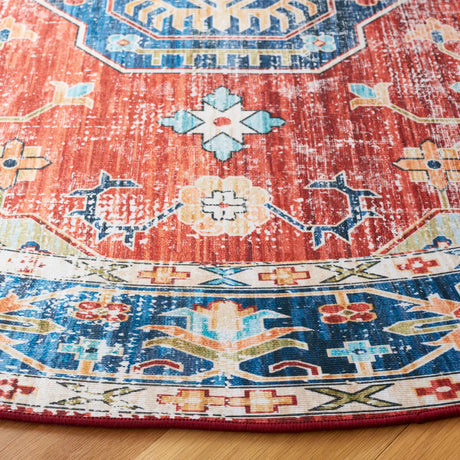 Safavieh Tucson 6'-0" x 6'-0" Rug in Blue / Rust