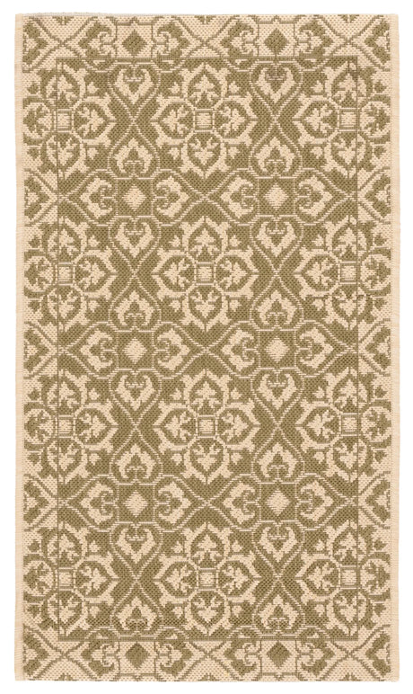 Safavieh Courtyard 2'-0" x 3'-7" Rug in Green / Creme