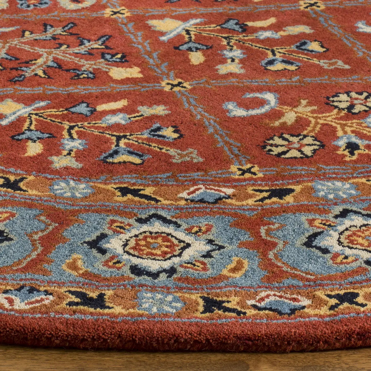Safavieh Heritage 6'-0" x 6'-0" Rug in Red / Blue
