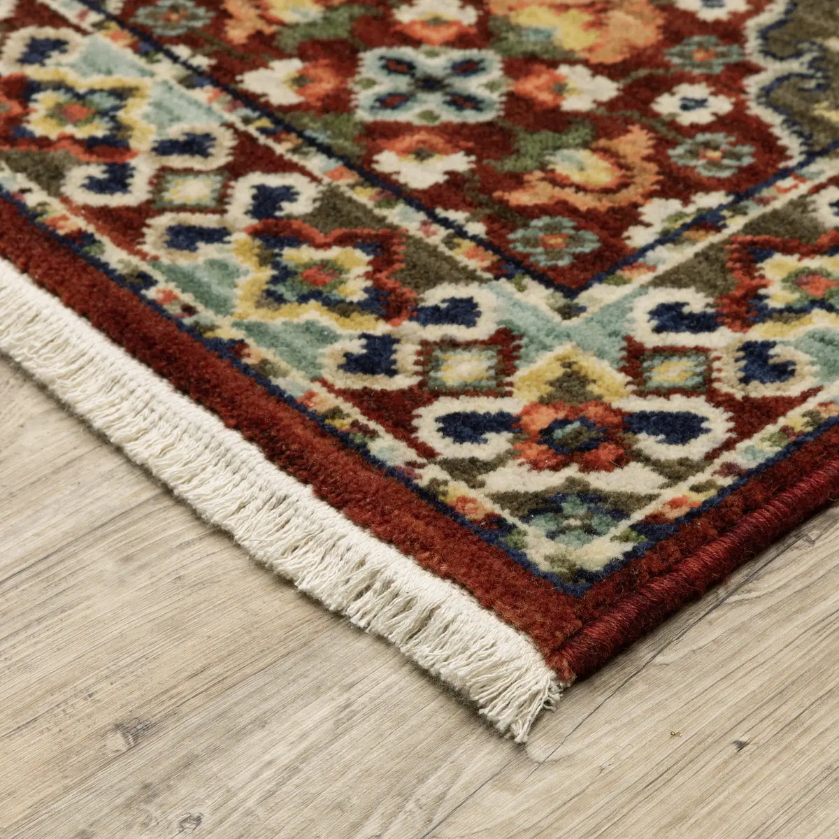 Oriental Weavers Lilihan 050X6 Red/ Multi Rug - corner detail