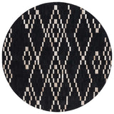 Safavieh Studio Leather 6'-0" x 6'-0" Rug in Black / Beige