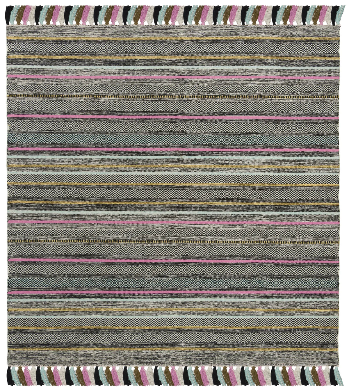 Safavieh Montauk 6'-0" x 6'-0" Rug in Black / Multi