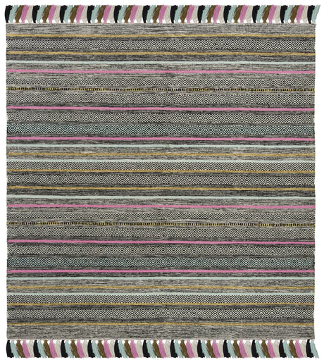 Safavieh Montauk 6'-0" x 6'-0" Rug in Black / Multi