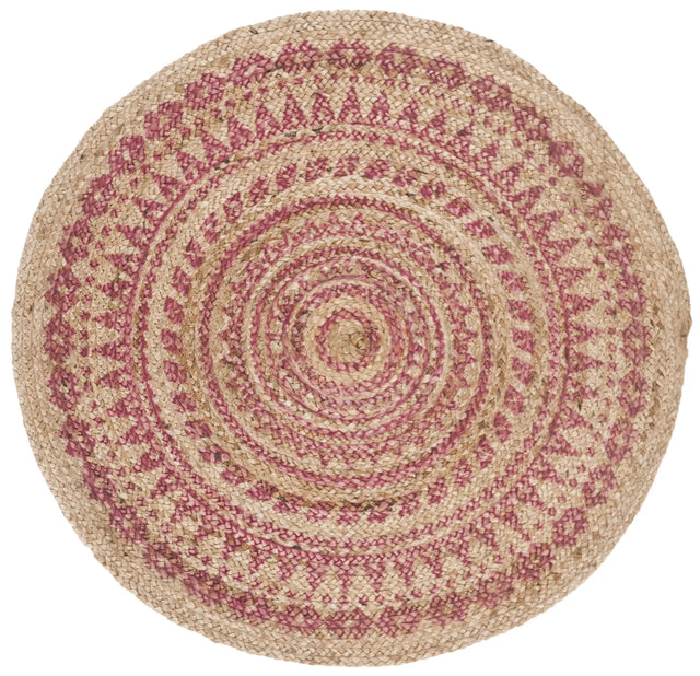Safavieh Natural Fiber 3'-0" x 3'-0" Rug in Pink / Natural