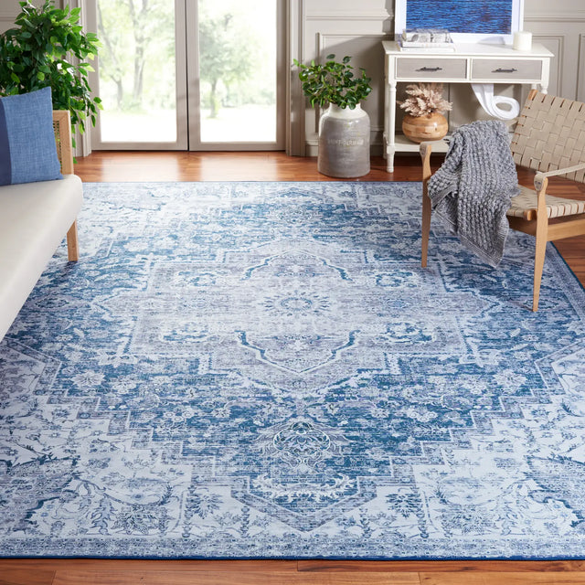 Safavieh Tucson 10'-0" x 14'-0" Rug in Navy / Grey