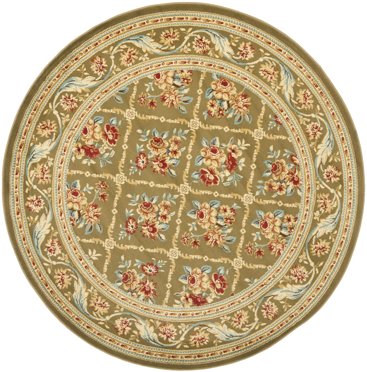 Safavieh Lyndhurst 5'-3" x 5'-3" Rug in Green / Green