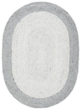 Safavieh Braided 5'-0" x 7'-0" Rug in Grey / Ivory