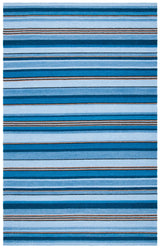 Safavieh Striped Kilim 4'-0" x 6'-0" Rug in Blue / Rust