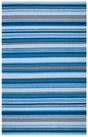 Safavieh Striped Kilim 4'-0" x 6'-0" Rug in Blue / Rust