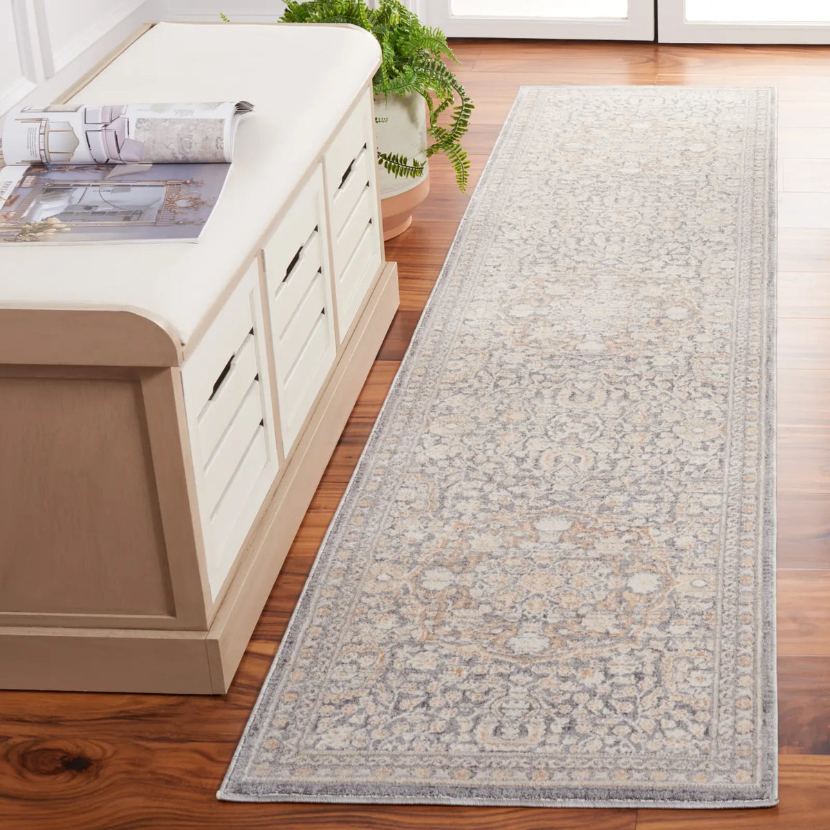 Safavieh Harlow 2'-0" x 8'-0" Rug in Ivory / Blue Grey