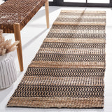 Safavieh Natural Fiber 2'-3" x 8'-0" Rug in Black / Natural