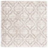 Safavieh Hudson Shag 7'-0" x 7'-0" Rug in Multi Ivory / Beige