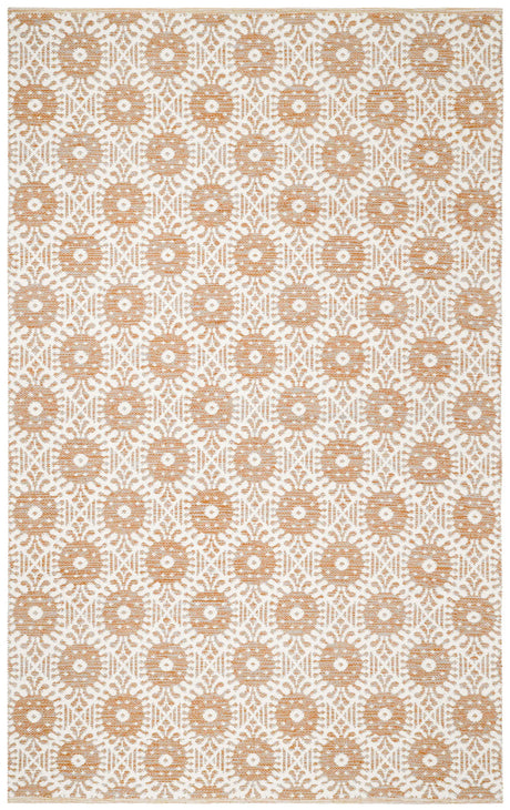 Safavieh Montauk 5'-0" x 8'-0" Rug in Orange / Ivory