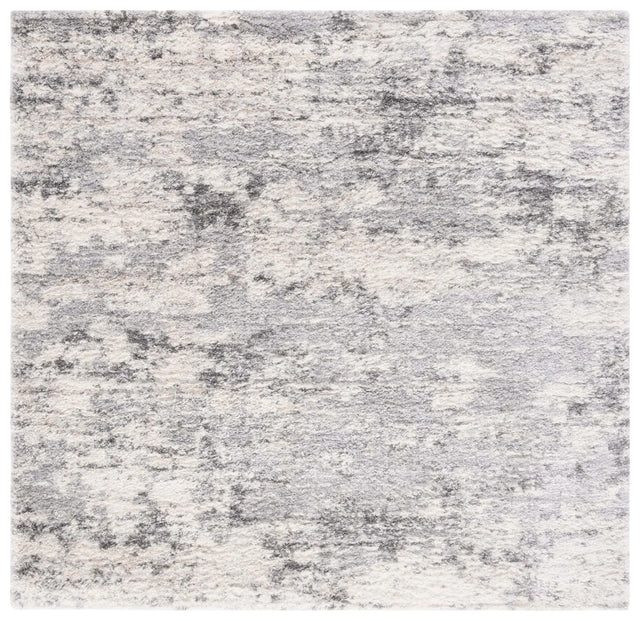 Safavieh Berber Shag 200 6'-7" x 6'-7" Rug in Ivory / Grey