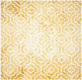 Safavieh Dip Dye 7'-0" x 7'-0" Rug in Gold / Ivory