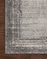 Loloi Austen Aus-02 Pebble/Charcoal Rugs - corner on wood