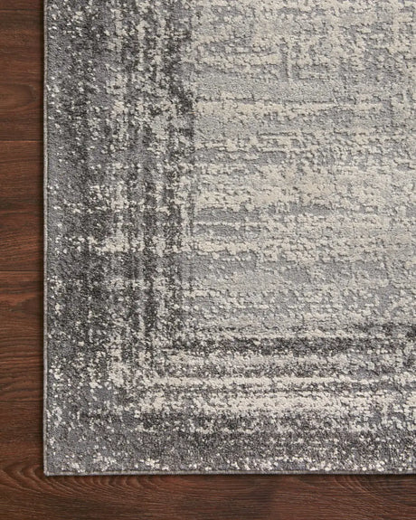 Loloi Austen Aus-02 Pebble/Charcoal Rugs - corner on wood