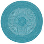 Safavieh Braided 3'-0" x 3'-0" Rug in Turquoise / Ivory