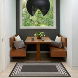 Nourison Horizon Indoor/Outdoor HOZ03 Black Contemporary Area Rugs