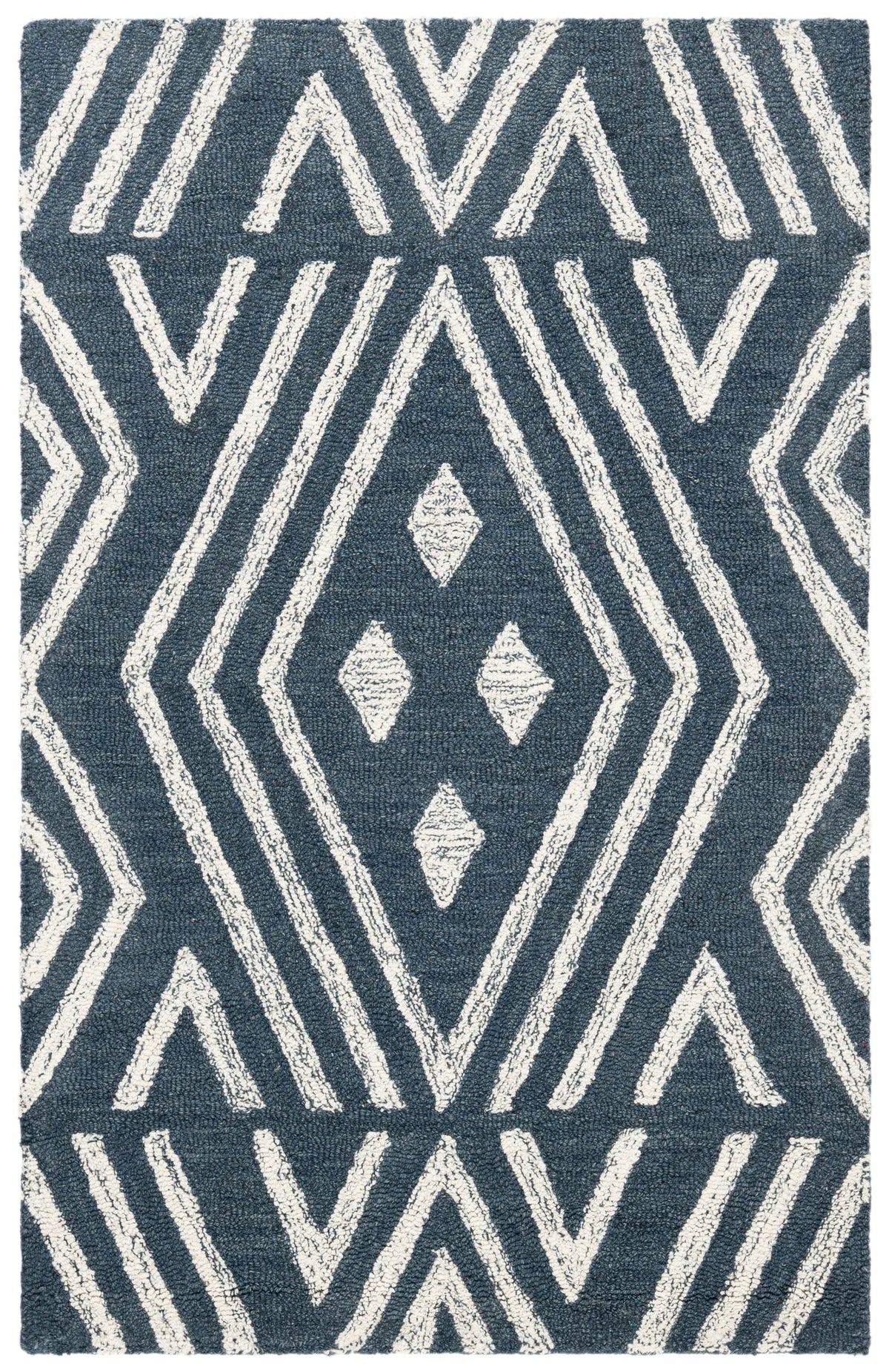 Safavieh Micro-Loop 2'-6" x 4'-0" Rug in Navy / Blue