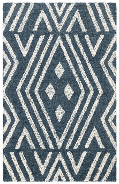 Safavieh Micro-Loop 2'-6" x 4'-0" Rug in Navy / Blue