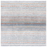 Safavieh Berber Shag 7'-0" x 7'-0" Rug in Blue Rust / Ivory