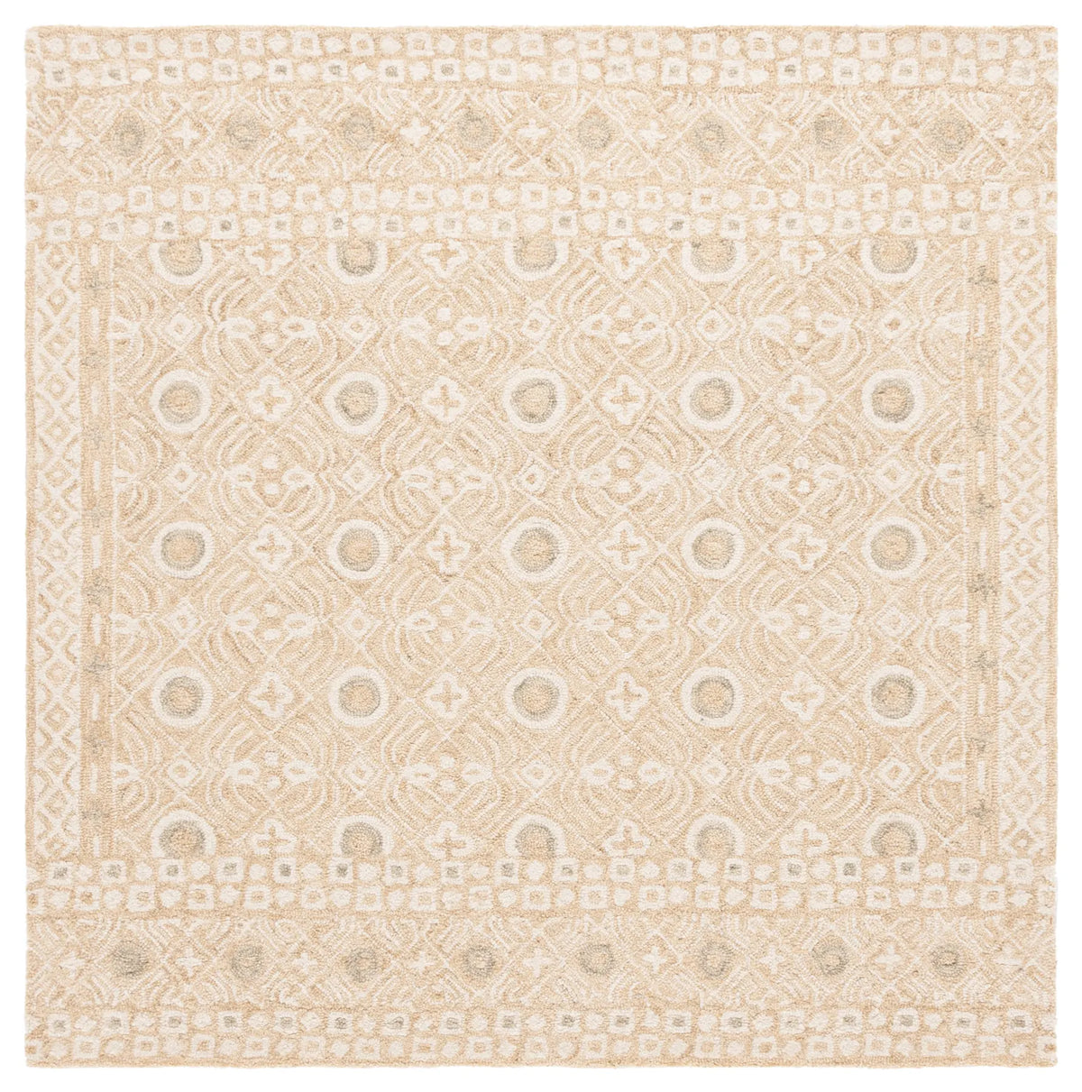 Safavieh Micro-Loop 5'-0" x 5'-0" Rug in Gold / Ivory