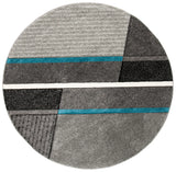 Safavieh Hollywood 6'-7" x 6'-7" Rug in Grey / Teal