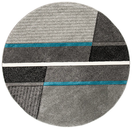 Safavieh Hollywood 6'-7" x 6'-7" Rug in Grey / Teal