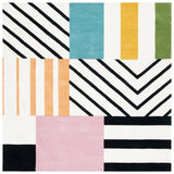 Safavieh Fifth Avenue 7'-0" x 7'-0" Rug in Ivory / Black
