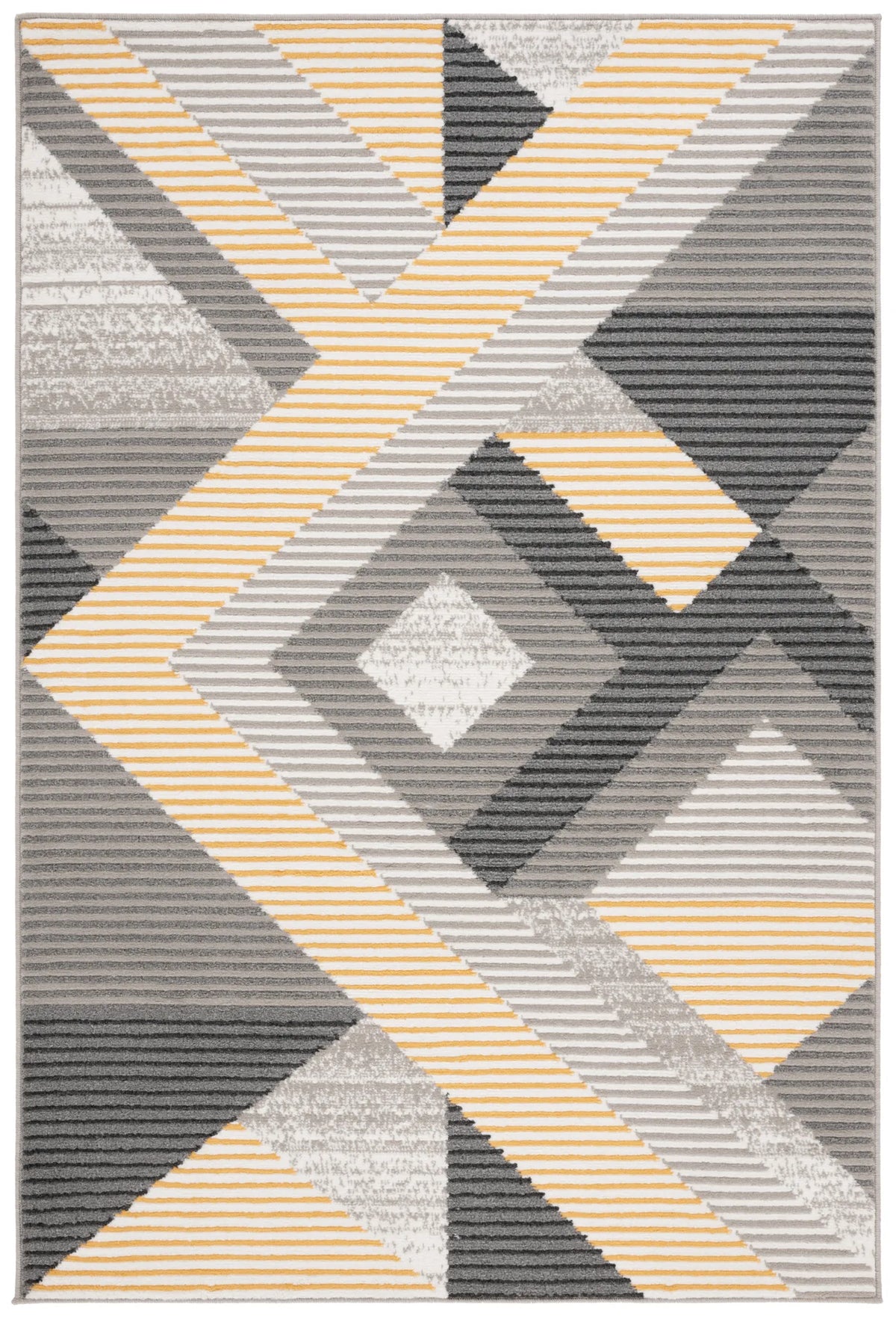 Safavieh Pyramid 4'-5" x 6'-5" Rug in Grey / Ivory Gold