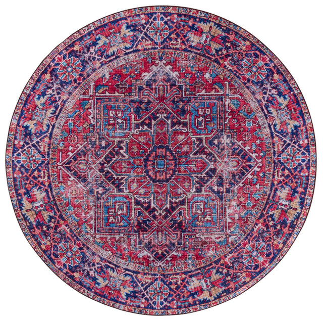Safavieh Tucson 6'-0" x 6'-0" Rug in Red / Navy