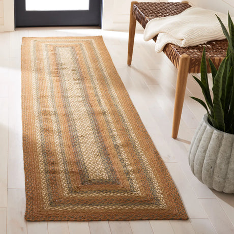 Safavieh Braided 2'-3" x 8'-0" Rug in Ivory / Green