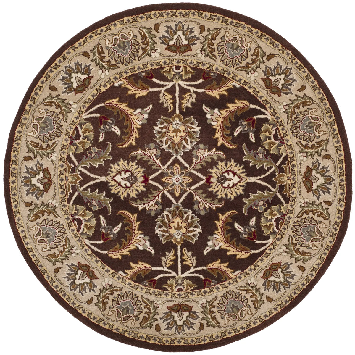Safavieh Heritage 6'-0" x 6'-0" Rug in Brown / Ivory