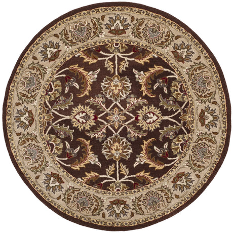 Safavieh Heritage 6'-0" x 6'-0" Rug in Brown / Ivory