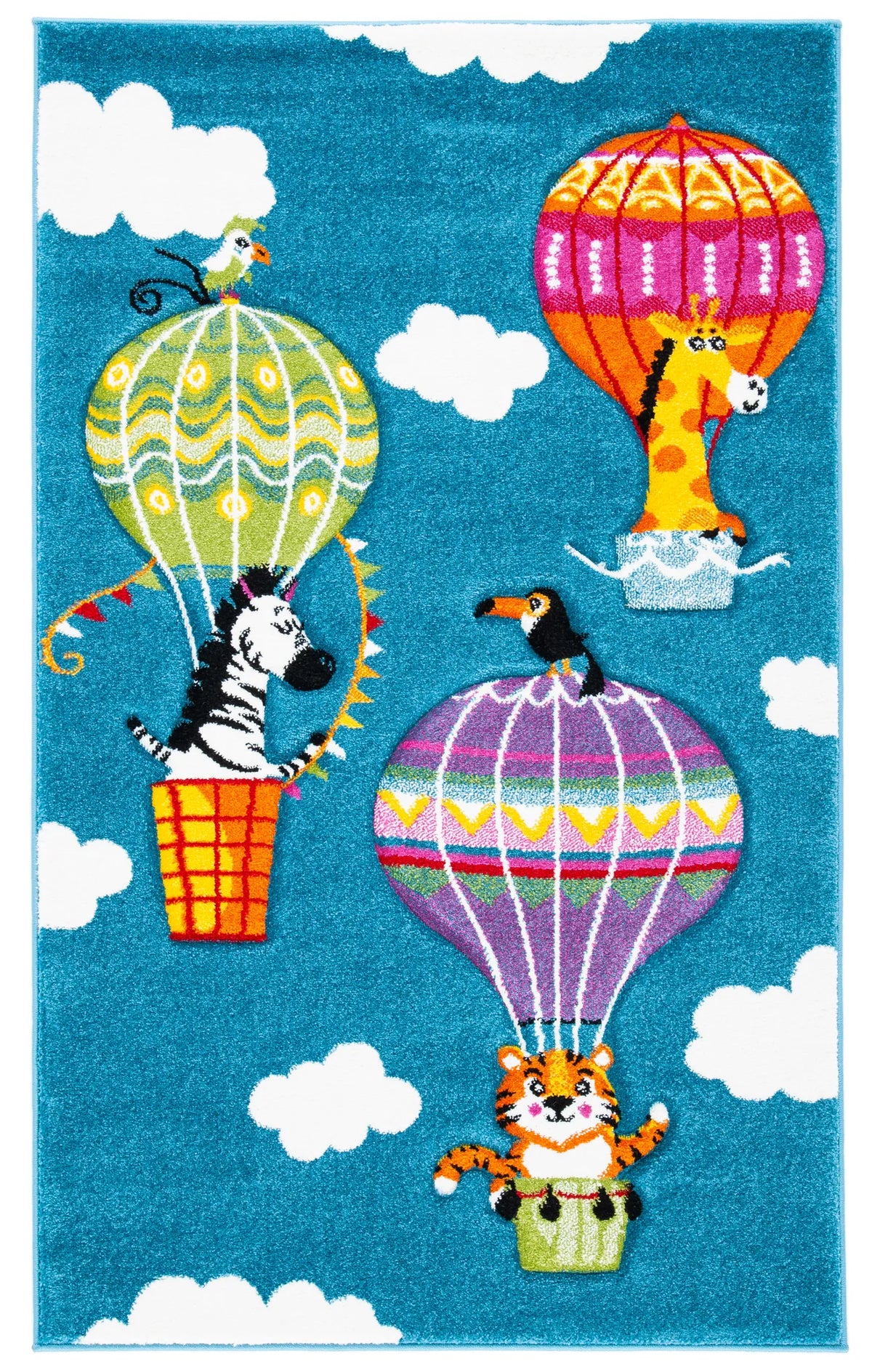 Safavieh Carousel Kids 100 3'-3" x 5'-3" Rug in Blue / Green