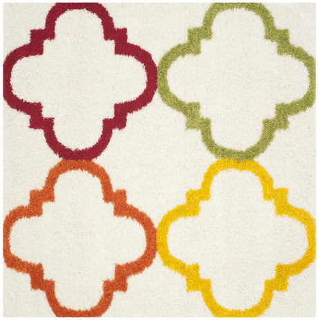 Safavieh Sgk-Shag Kids 6'-7" x 6'-7" Rug in Ivory / Multi