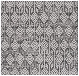 Safavieh Courtyard 6'-7" x 6'-7" Rug in Black / Grey