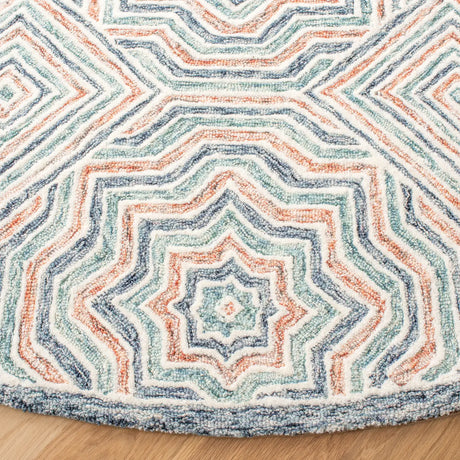Safavieh Capri 7'-0" x 7'-0" Rug in Blue / Rust