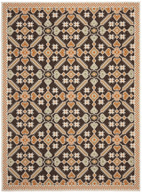 Safavieh Veranda 6'-7" x 9'-6" Rug in Chocolate / Terracotta